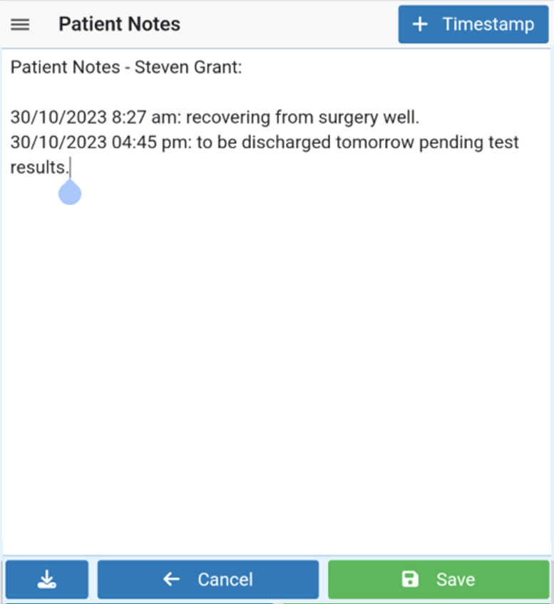 A screenshot of a medical test Description automatically generated